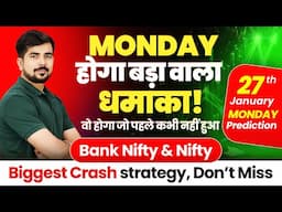 [ Monday ] Nifty 50 Prediction and Bank Nifty Sensex Analysis for | 27 JAN 2025 | Market view