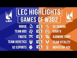 LEC Highlights ALL GAMES Week 3 Day 2 | LEC 2025 Winter Split