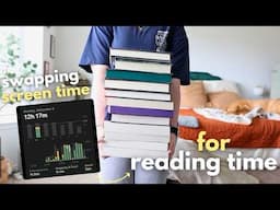 swapping my screen time for reading for a week | WEEKLY READING VLOG