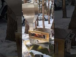 Hot Tent Wood Stove That Uses Pelets #hottent #wintercamping #woodstove #camping #offgridcamper