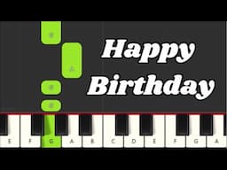 Happy Birthday To You - Right Hand Very Easy Piano Tutorial