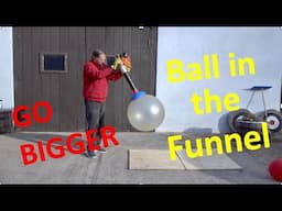 Ball in a funnel experiment..Bernoulli's principle and the Coanda effect