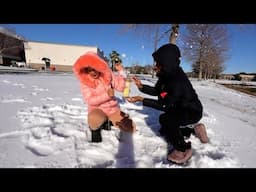 EXTREME SNOW FIGHT WITH GIRLFRIEND!