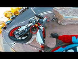 EXPENSIVE BIKES FALL TO PIECES - CRAZY Motorcycle Moments 2024