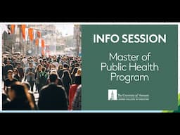 No GRE Required: UVM Master of Public Health Info Session, a CEPH-Accredited Online Graduate Program