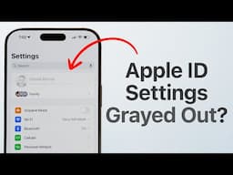 How To Fix Apple Account Settings Grayed Out!