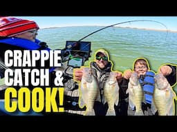 Big Winter Crappie CATCH & COOK!! (Fresh Fish Fry)