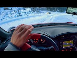 POV Drifting on ice | Toyota GT86 on studded tyres | winterfahrtraining.at