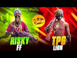 RISKY FF 💥 VS TPG LION🦁 | 1VS1 | One Tap Legend VS Full Map Player !!