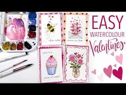 Easy Watercolour Valentine Cards!