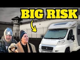 VANLIFE PARK UP outside a PRISON - DO WE GET AWAY WITH IT