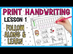 Lowercase l Print Handwriting Practice | Guided Teaching Tutorial