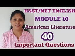 VHSE/HSST ENGLISH/Module10/NET American Literature