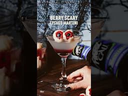 Let’s make a Berry Scary Lychee Martini! | The perfect Halloween party drink #halloweencocktail