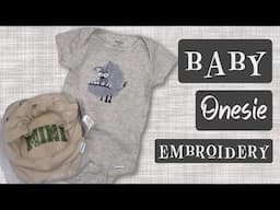 Easy Baby Onesie Machine Embroidery for Single or Multi needle machines