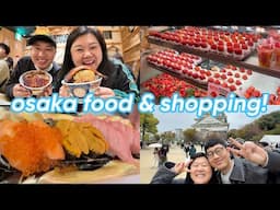 last 24 hrs in osaka! 🍣🏯🍡 street food market, famous cheesecake, unagi + shopping! | VLOGMAS DAY 7