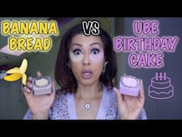 NEW! Huda Beauty UBE Birthday Cake Vs Banana Bread Loose Setting Powder!