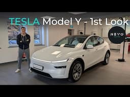 New Tesla Model Y - First Look. (White Exterior, White Interior)