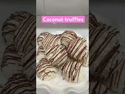 Coconut truffles 4 ingredients only #easyrecipe #dessert #shorts