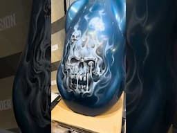 Detailing This Airbrushed Skull Within Smoke Flames 💀