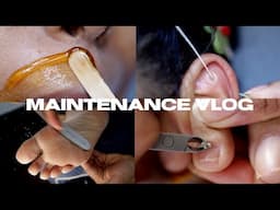 Maintenance Vlog | removing ingrowns, cleaning your piercings, sugaring, & at home pedicure