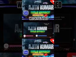 Vidaamuyarchi Title Recreation 🤩🥳 #ajith #tamilcinema #filmmaking #tutorial #aftereffects