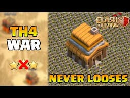 Clash Of Clans - "NEW UPDATE!" TH4 WAR + TROPHY  BASE  | CoC BEST TOWN HALL 4 DEFENSE 2016