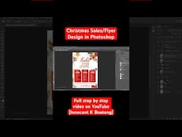 Timelapse Christmas Sales/Promo Flyer Design in Photoshop #christmas #designer #shorts