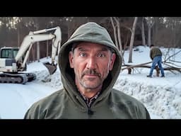 #773 - Plowing with excavator & Thinning hardwoods in the hard cold!