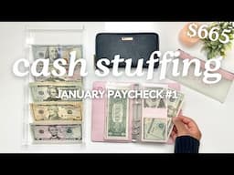 CASH ENVELOPE STUFFING | JANUARY 2025 PAYCHECK #1 | Budget With Me | MONETS MONEY