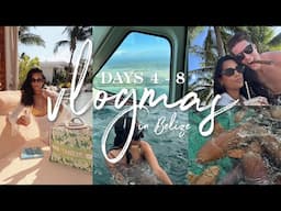 Vlogmas Day 4 - 8 | Our Trip to Belize, Swimming with Sharks, Vacation Makeup + more