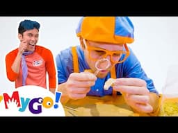 Dino Expert Blippi! 🦕🔍 | ASL with Blippi | MyGo! Sign Language for Kids | Educational Videos