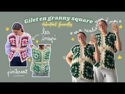 TUTO GILET GRANNY SQUARE PINTEREST EN CROCHET 🧶