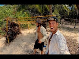 BUILDING A HUT ON THE PERCY ISLANDS TO LIVE IN!!!  DREAMS COME TRUE!!