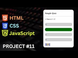 JavaScript Project 11 - Simple Quiz App in HTML CSS JavaScript