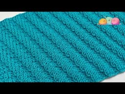 How to Knit Spiral Diagonal Rib Stitch