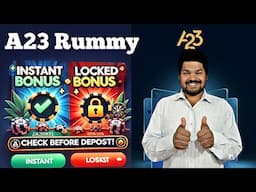 A23 Rummy Bonus Explained ⚡ Instant vs. Locked 🔒 | Check Before Depositing & Using Coupons!