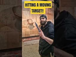 World Champion Knife Thrower HITS  Moving Target