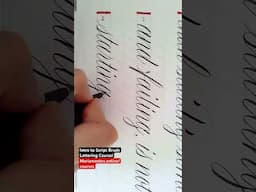 Intro to Script Brush Calligraphy Course by Maria Montes #calligraphy #script #brushpencalligraphy