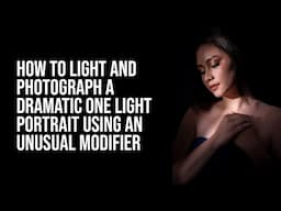 A Creative One Light Setup for Portrait Photography