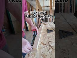 Precision Remodeling - Accurate Blocking #shorts #flextools #kregjig #framing #remodeling #remodel