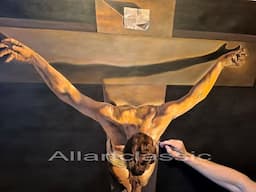 Painting Christ of St. John of the Cross by Salvador Dali