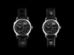 LANGE 1 and LITTLE LANGE 1 in platinum with a black onyx dial | A. Lange & Söhne