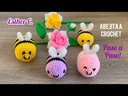 🥰Abeja a Crochet para tus ramos🐝🌹Hemosa Abejita Tejida a Crochet Paso a Paso