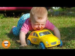 Cutest BABY Crying Has Trouble In the Park - Funny Baby Videos | Just Funniest