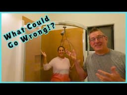 DIY Glass Shower Install Tiny House - What Could Go Wrong!?