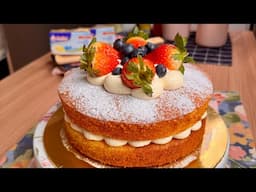 Kek Victoria Sandwich Che Nom: Resepi Lembut & Gebu dengan Anchor Butter