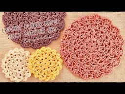 EASY Home Decor: Crochet Doily Coaster Set DIY | Crochet Flower Motif | Scrap Yarn Crochet Project