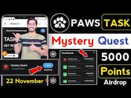 Paws mystery quest today 🔥 paws mystery quest task, paws airdrop mystery quest today, paws mystery