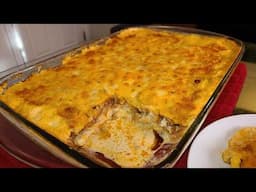 Homemade Chili Cheese Potato Bake | Au Gratin potatoes | Scalloped potatoes | Comfort food casserole